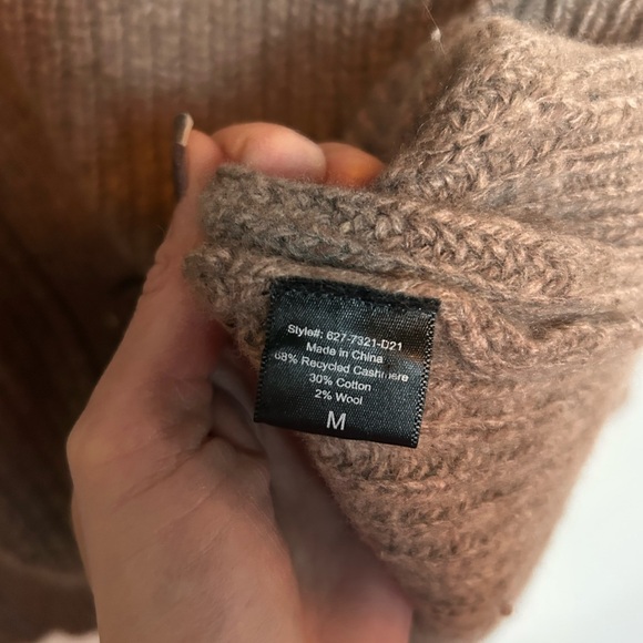 Jenni Kayne Cocoon Cardigan in Cashmere Blend Taupe Brown Size M - Picture 9 of 10